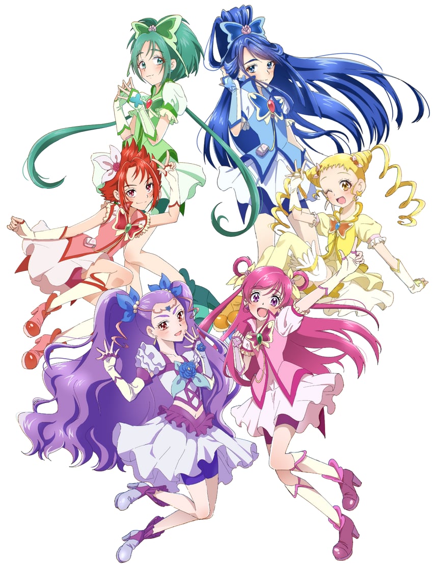 yumehara nozomi, minazuki karen, cure dream, kasugano urara, akimoto komachi, and 7 more (precure and 2 more) drawn by shigen_pr