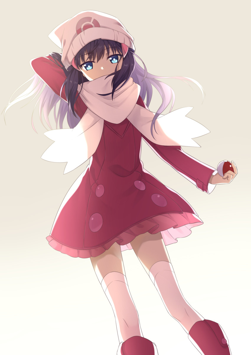 dawn (pokemon and 2 more) drawn by poppy_(poppykakaka)