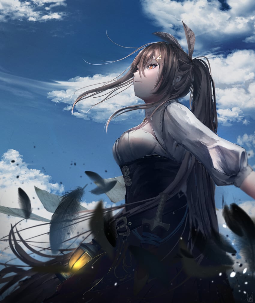 nanashi mumei (hololive and 1 more) drawn by kyatto-mikazu