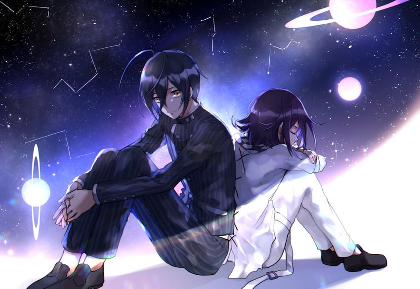 oma kokichi and saihara shuichi (danganronpa and 1 more) drawn by tiyi_(tiyi_a09)