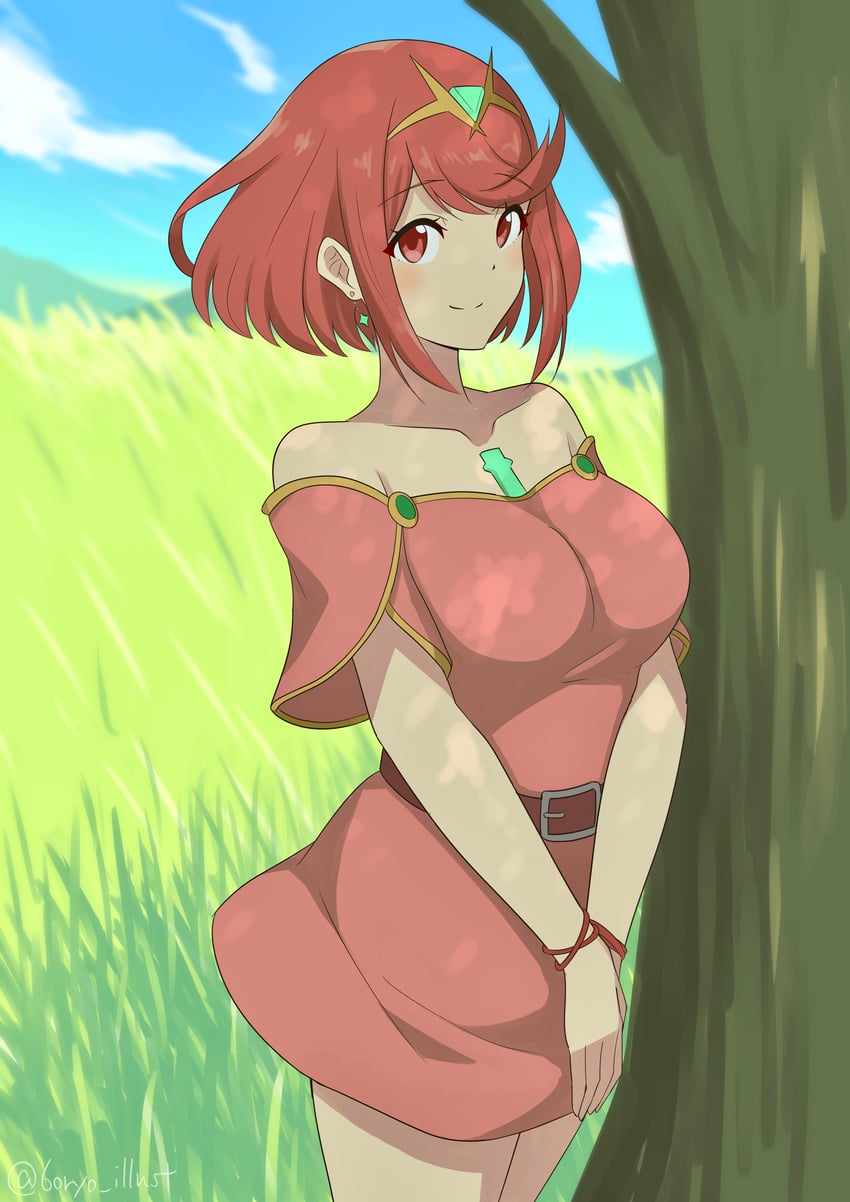 pyra (xenoblade chronicles and 1 more) drawn by ryochan96154