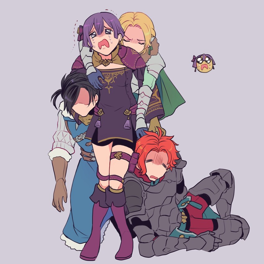 bernadetta von varley, ingrid brandl galatea, sylvain jose gautier, and felix hugo fraldarius (fire emblem and 1 more) drawn by noshima