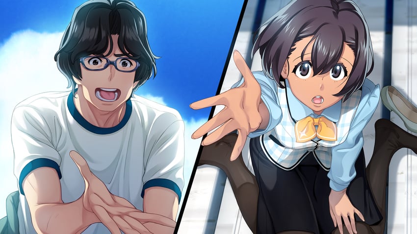 daitoku junna and hidaka subaru (robotics;notes and 1 more) drawn by fukuda_tomonori