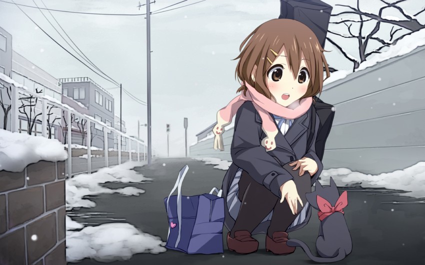 hirasawa yui and sakamoto (k-on! and 2 more) drawn by kotera_(koterabyte)