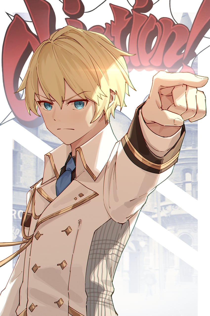 kishido temma (ace attorney and 1 more) drawn by jl_tan