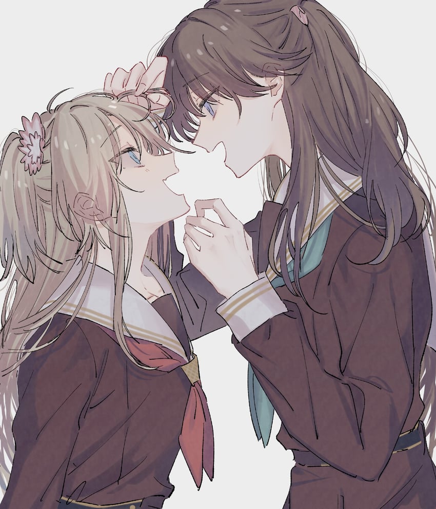 fujishima megumi and osawa rurino (love live! and 1 more) drawn by hirako_daishougun