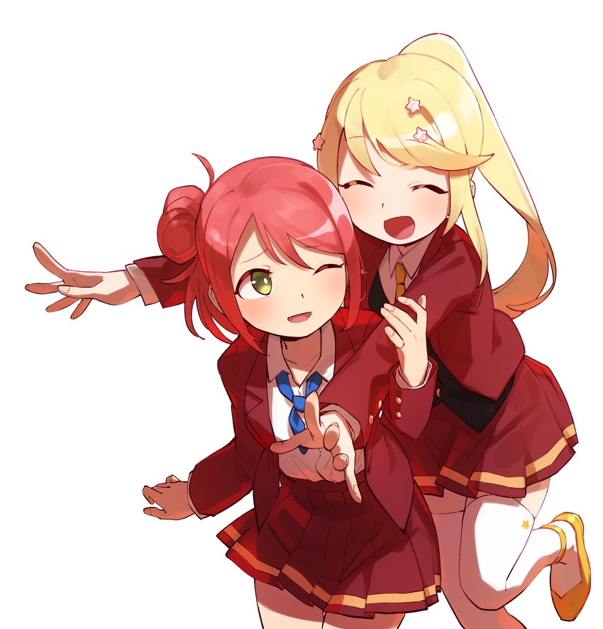 ootsuki aruru and kano misora (shoujo kageki revue starlight and 1 more) drawn by goe_(g-o-e)