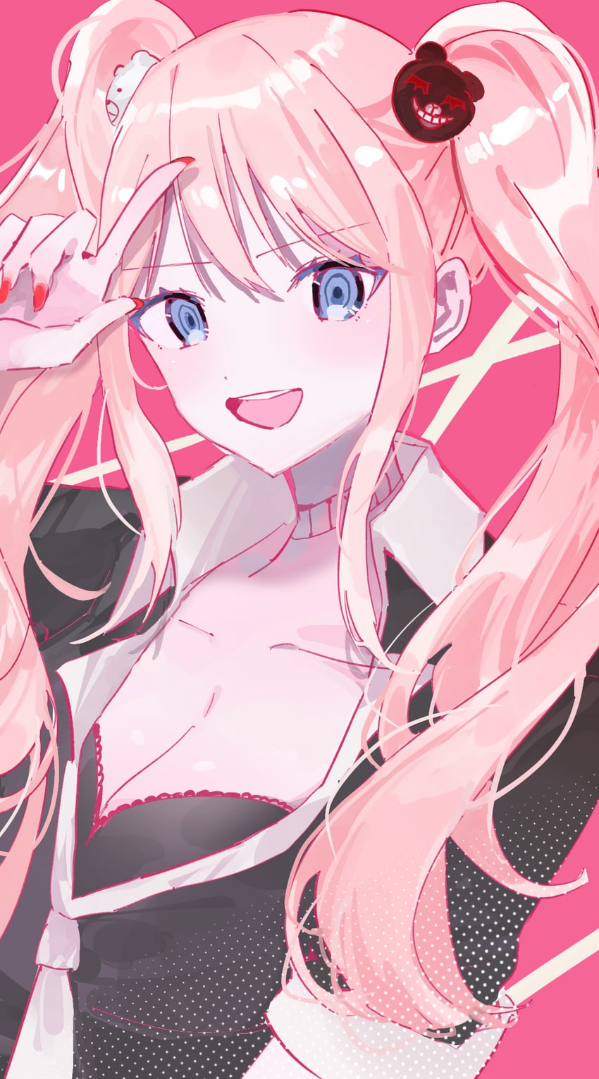enoshima junko (danganronpa and 1 more) drawn by bihuloa