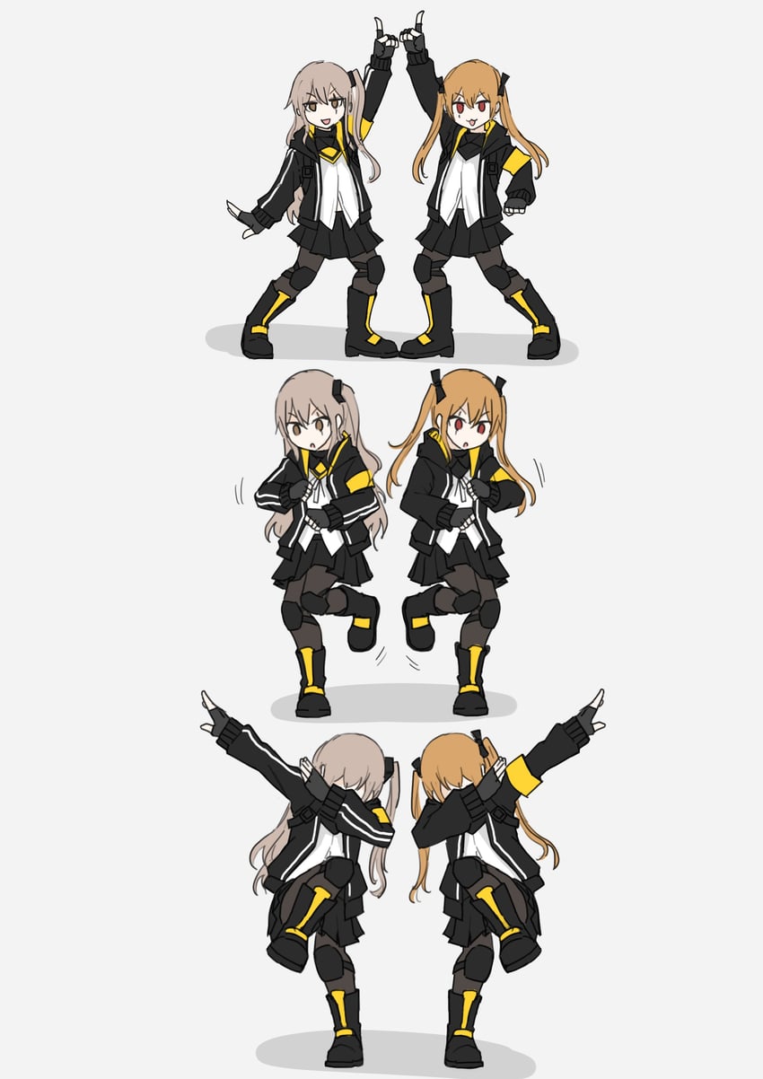 ump45 and ump9 (girls' frontline and 1 more) drawn by fuku_(fuku12290574)