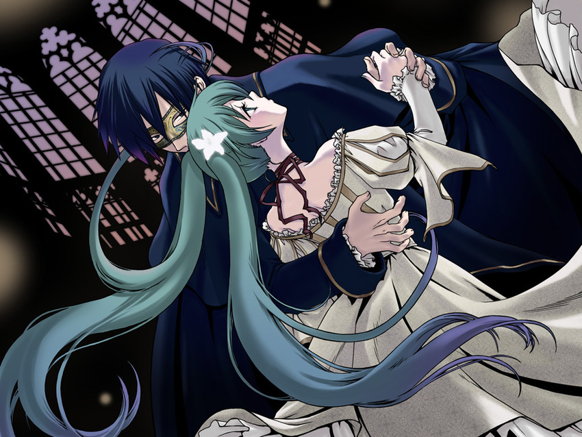 hatsune miku and kaito (vocaloid and 1 more) drawn by kanzaki_naoya