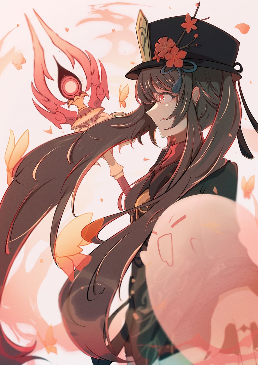 hu tao and boo tao (genshin impact) drawn by ama_no_tou