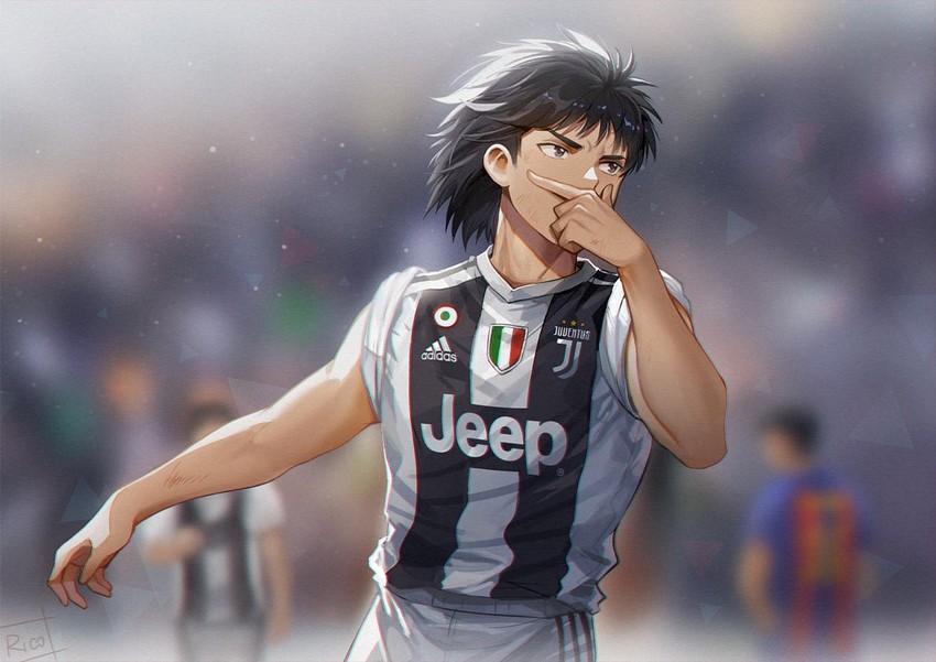 hyuuga kojirou and paulo dybala (captain tsubasa and 1 more) drawn by rico_t08
