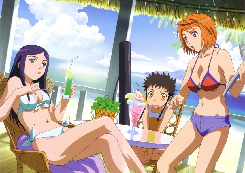 kuga natsuki, tokiha mai, and minagi mikoto (my-hime) drawn by hisayuki_hirokazu