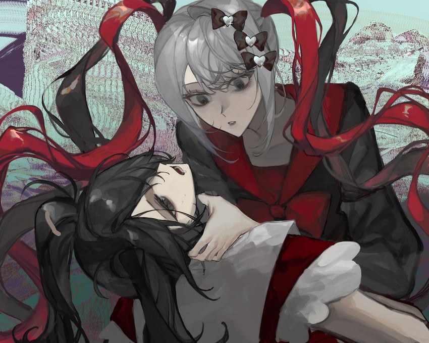 chouzetsusaikawa tenshi-chan and ame-chan (needy girl overdose) drawn by ordnung
