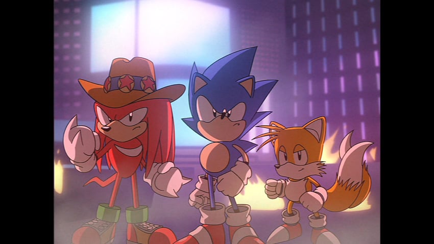 sonic the hedgehog, tails, and knuckles the echidna (sonic and 2 more) drawn by tripplejaz