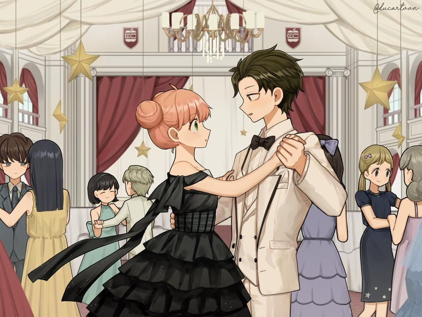 anya and damian desmond (spy x family) drawn by ducartoon