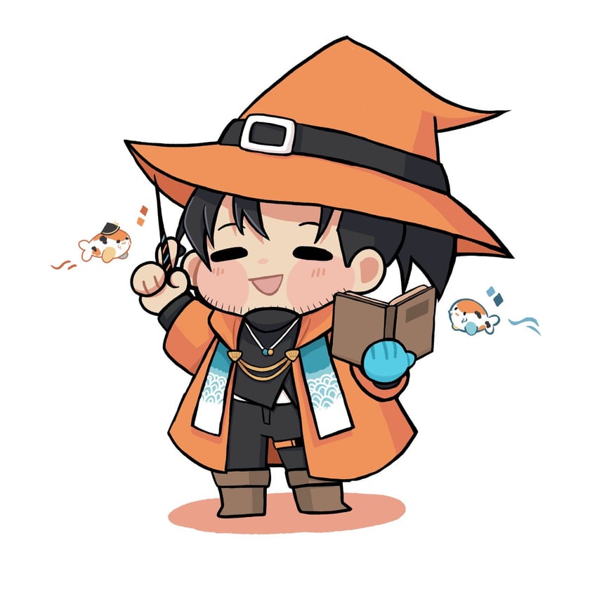 josuiji shinri and koipanion (holostars and 1 more) drawn by chescan
