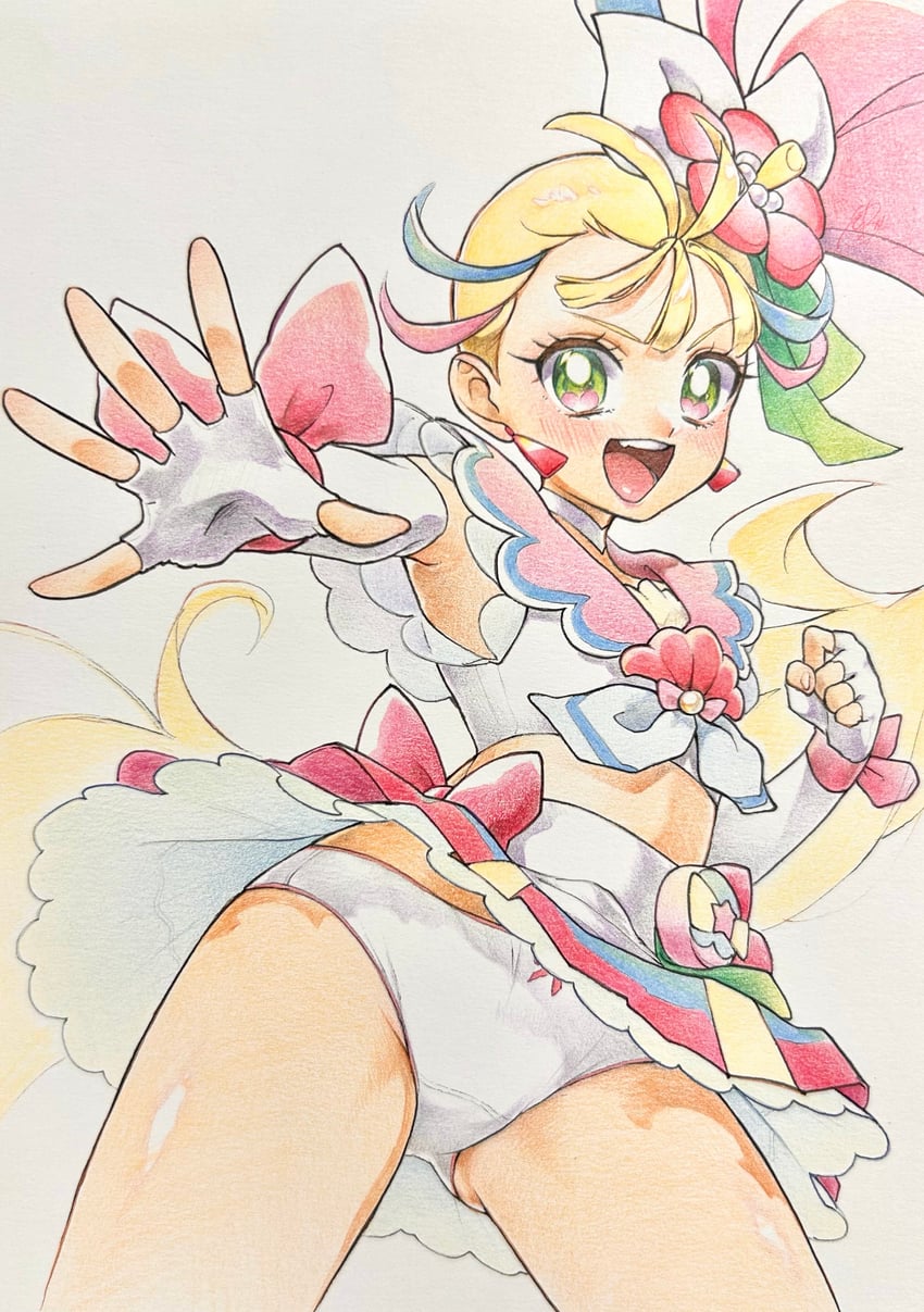 natsuumi manatsu and cure summer (precure and 1 more) drawn by ya_togi_86