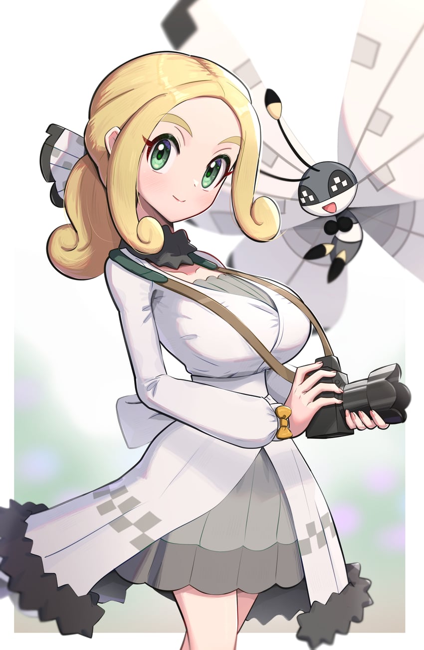 vivillon and viola (pokemon and 1 more) drawn by gonzarez
