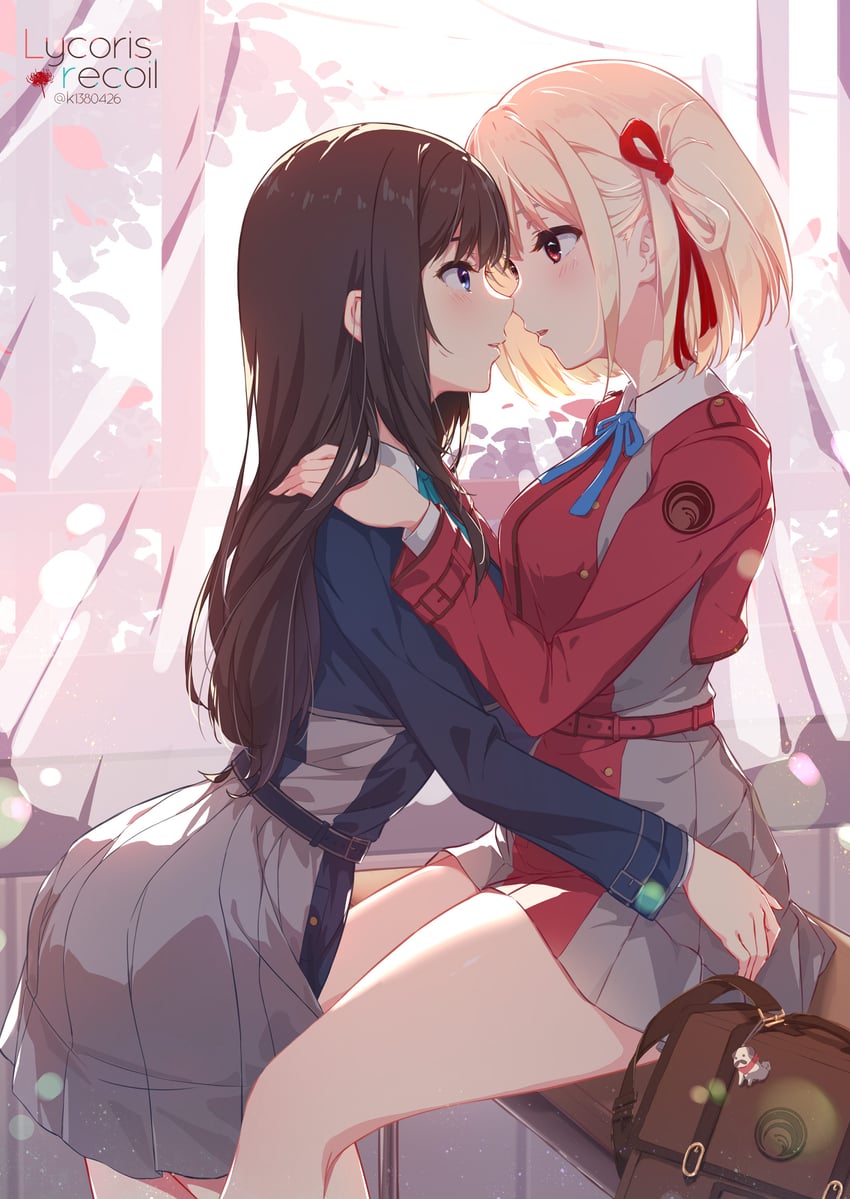 nishikigi chisato and inoue takina (lycoris recoil) drawn by kurenaiz_(kureniz)