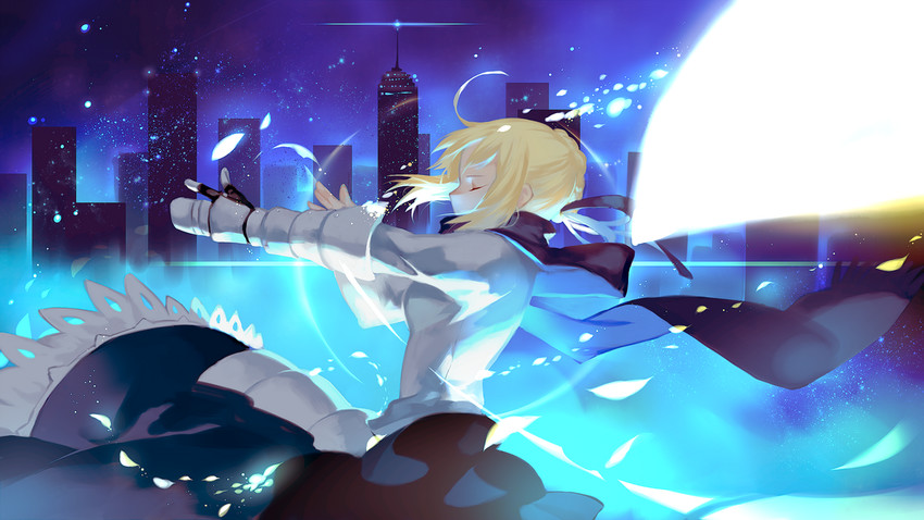 artoria pendragon and saber (fate and 1 more) drawn by joseph_lee