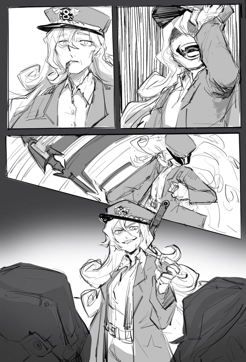 queequeg, ahab, and starbuck (project moon and 1 more) drawn by piloshy
