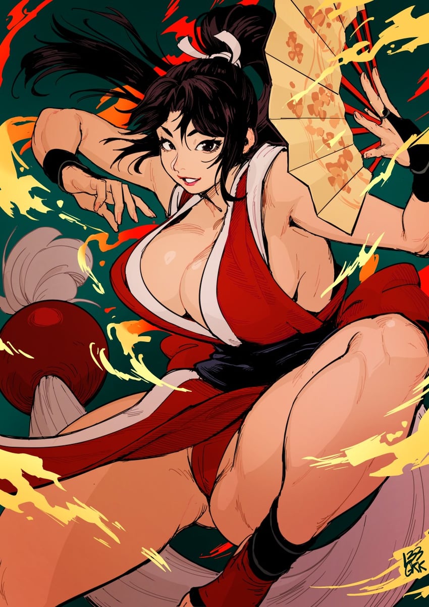 shiranui mai (street fighter and 2 more) drawn by kanta-kun