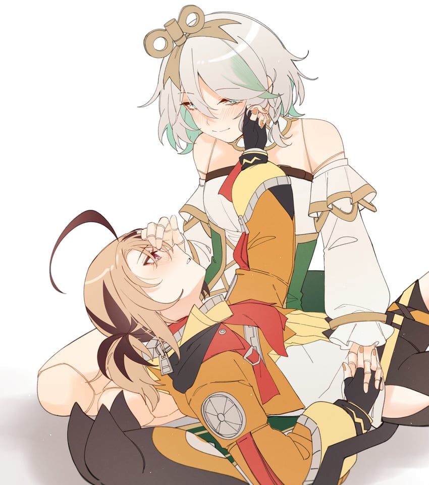 gigi murin and cecilia immergreen (hololive and 1 more) drawn by mittsu