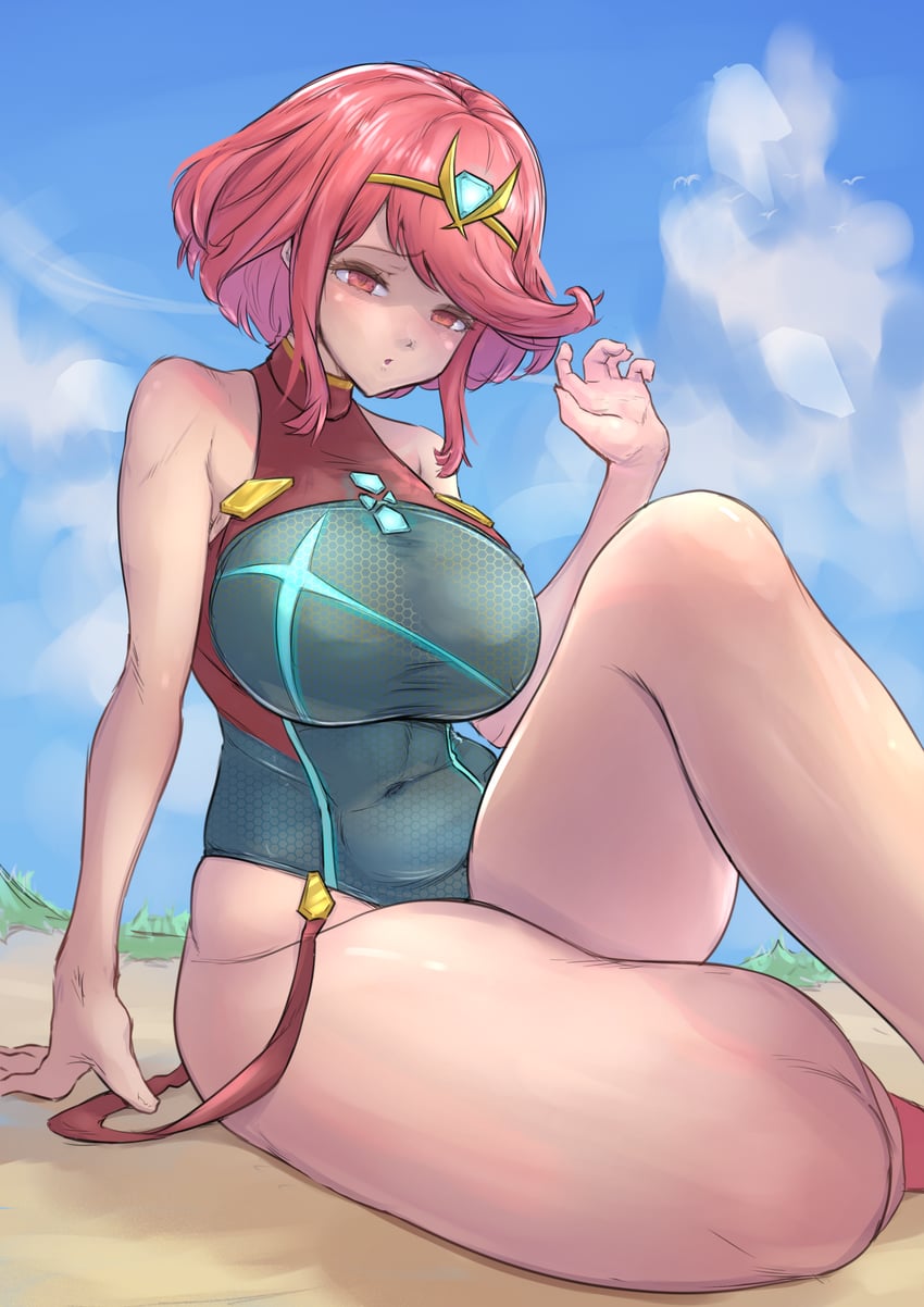 pyra (xenoblade chronicles and 1 more) drawn by spicycurryart