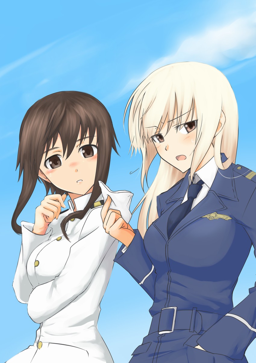 takei junko and marian e. carl (world witches series and 2 more) drawn by niki_(t26gfaxt)