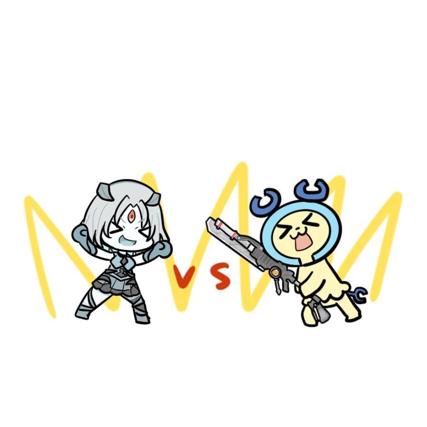 charmy and rusalka (assault lily) drawn by happa_no_tanupon