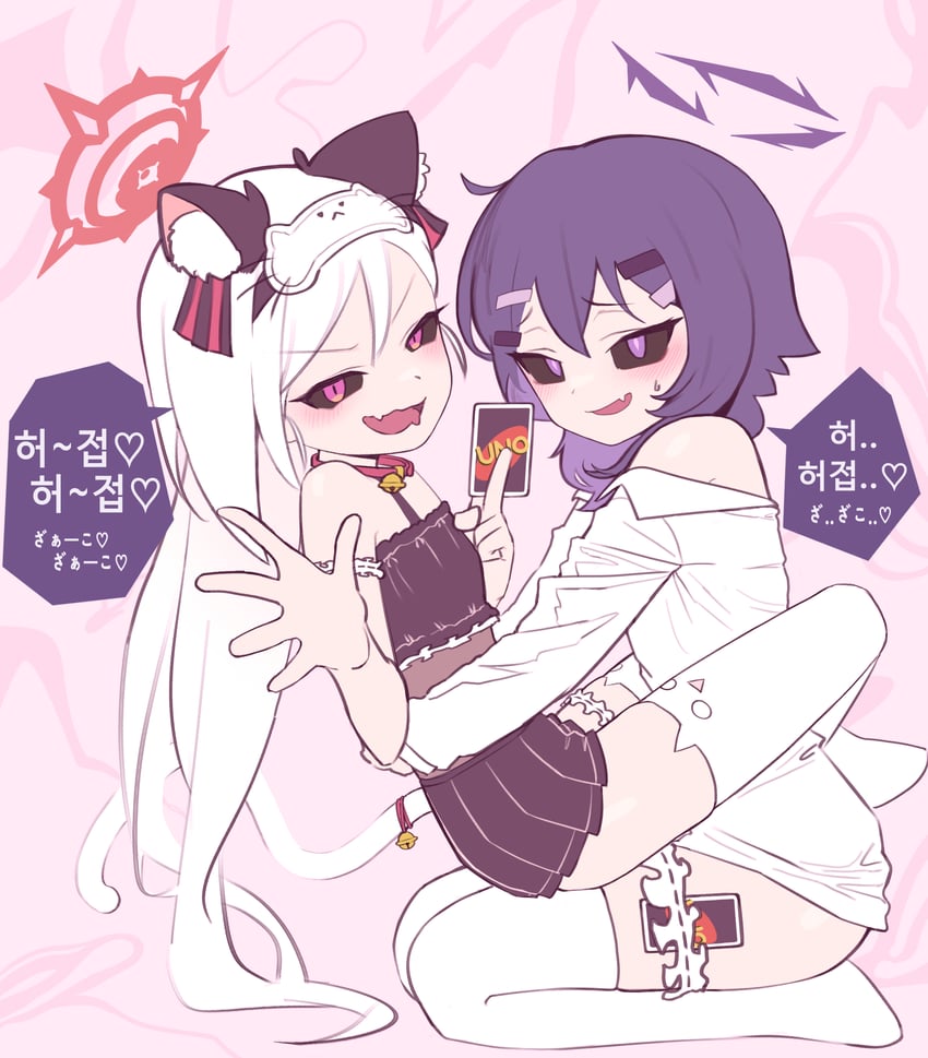 mutsuki and haruka (blue archive and 1 more) drawn by chocowaffle