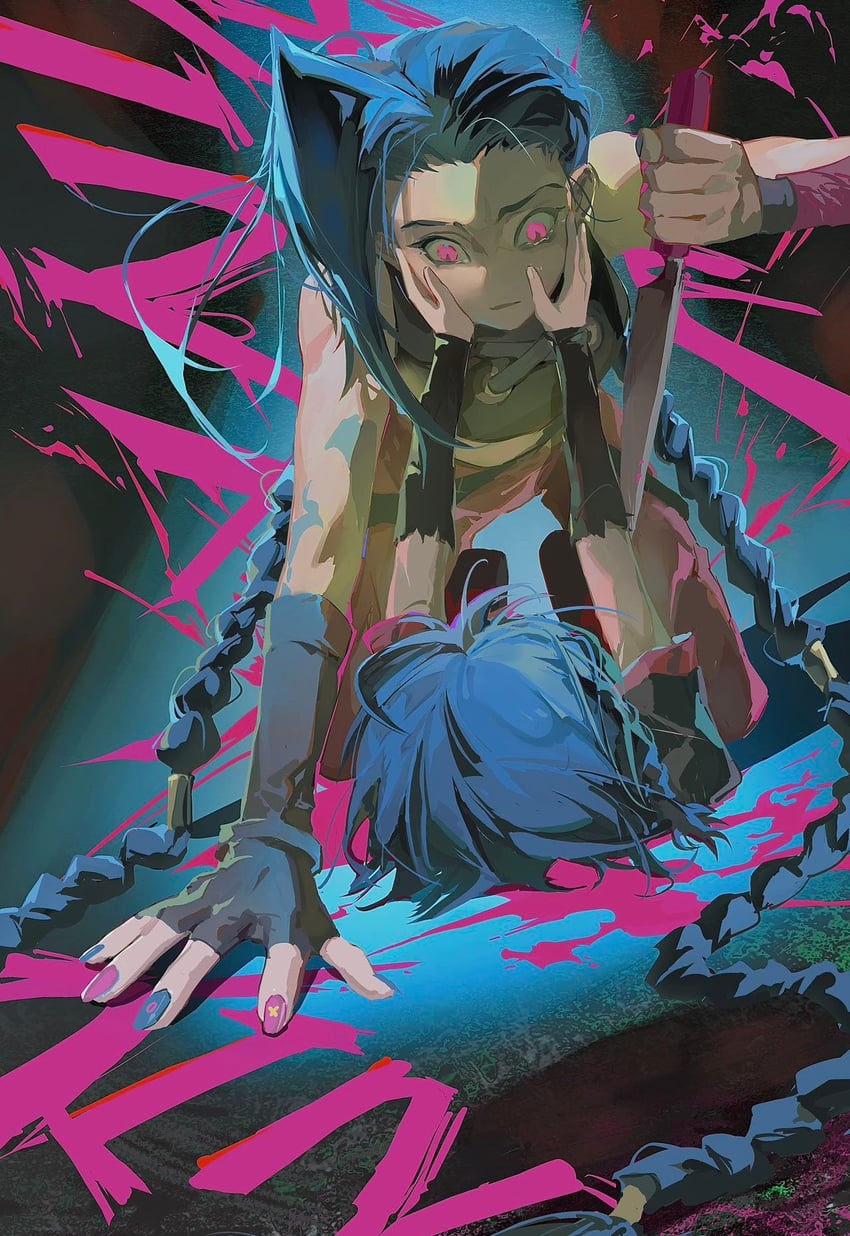 jinx, arcane jinx, and powder (league of legends and 1 more) drawn by awkwardtomato