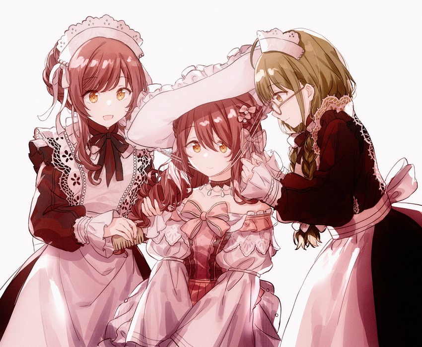 osaki amana, kuwayama chiyuki, and osaki tenka (idolmaster and 1 more) drawn by migolu