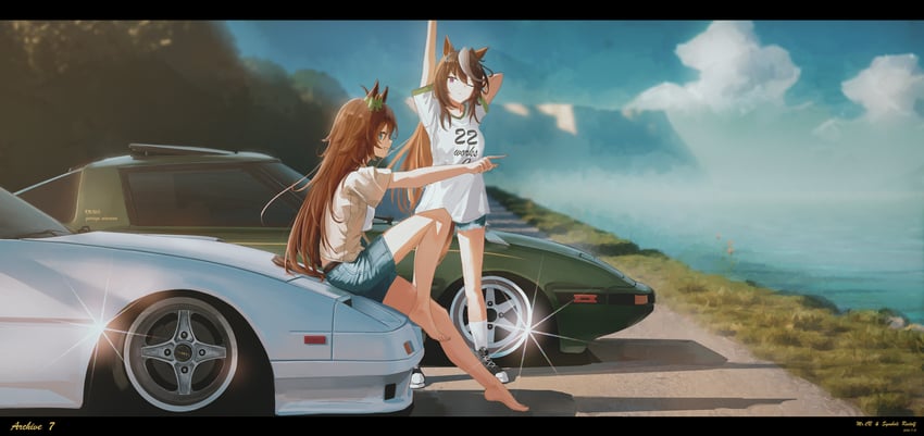 symboli rudolf and mr. c.b. (umamusume) drawn by run_rotary