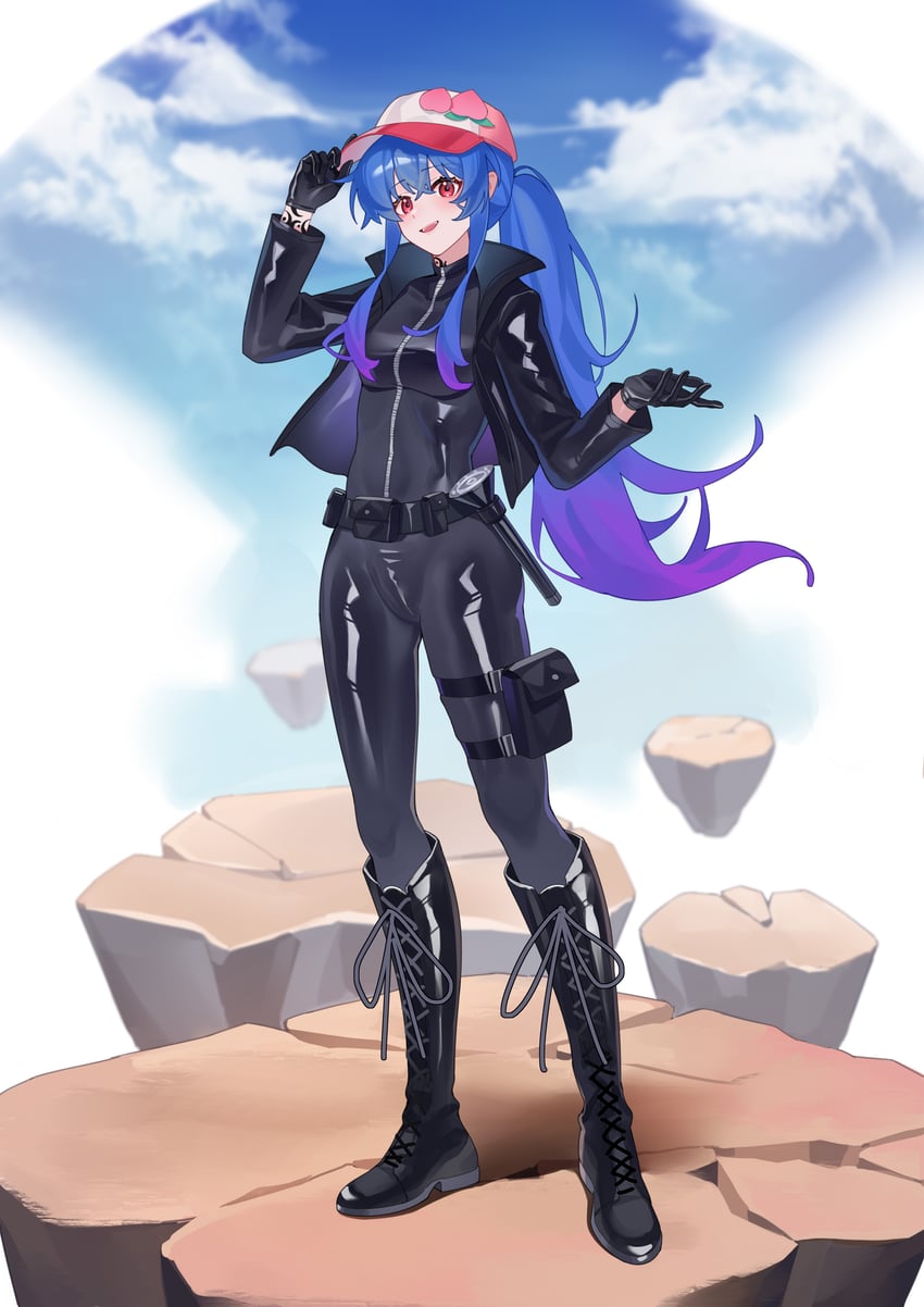 hinanawi tenshi (touhou and 1 more) drawn by ailu_elf