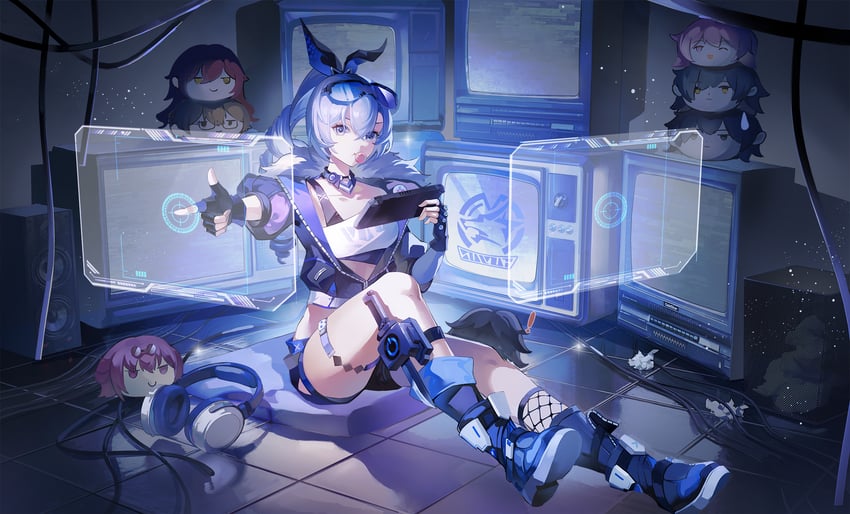 trailblazer, stelle, kafka, march 7th, silver wolf, and 4 more (honkai and 1 more) drawn by zai_moyu_de_fanqing