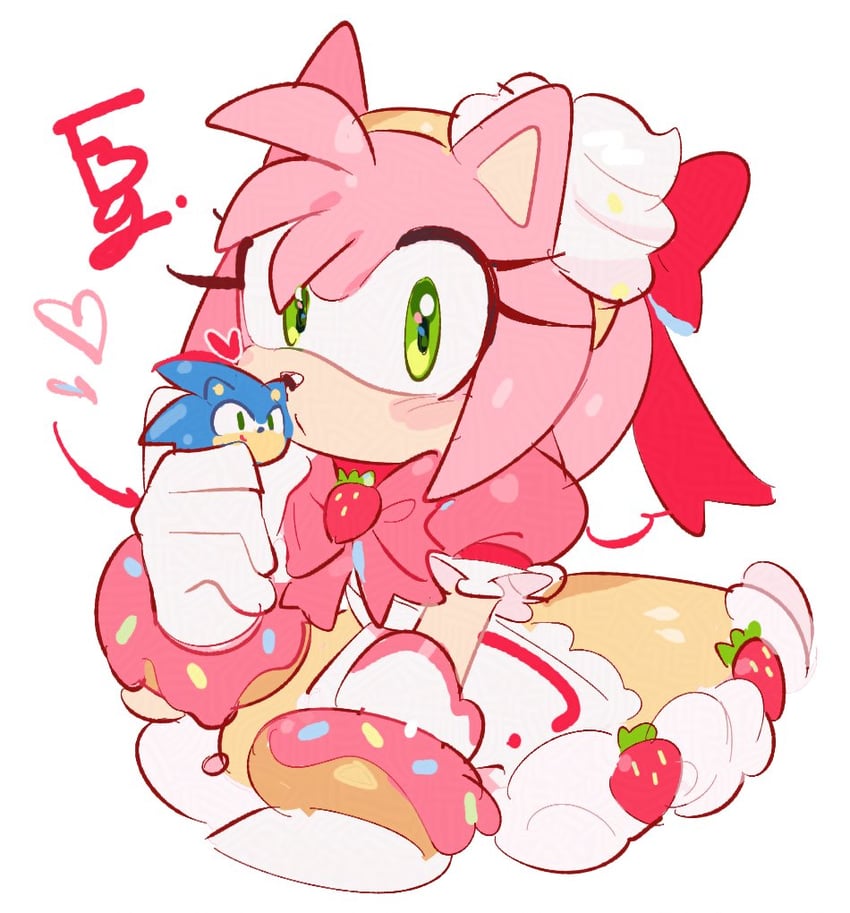 sonic the hedgehog and amy rose (sonic and 2 more) drawn by weon1119