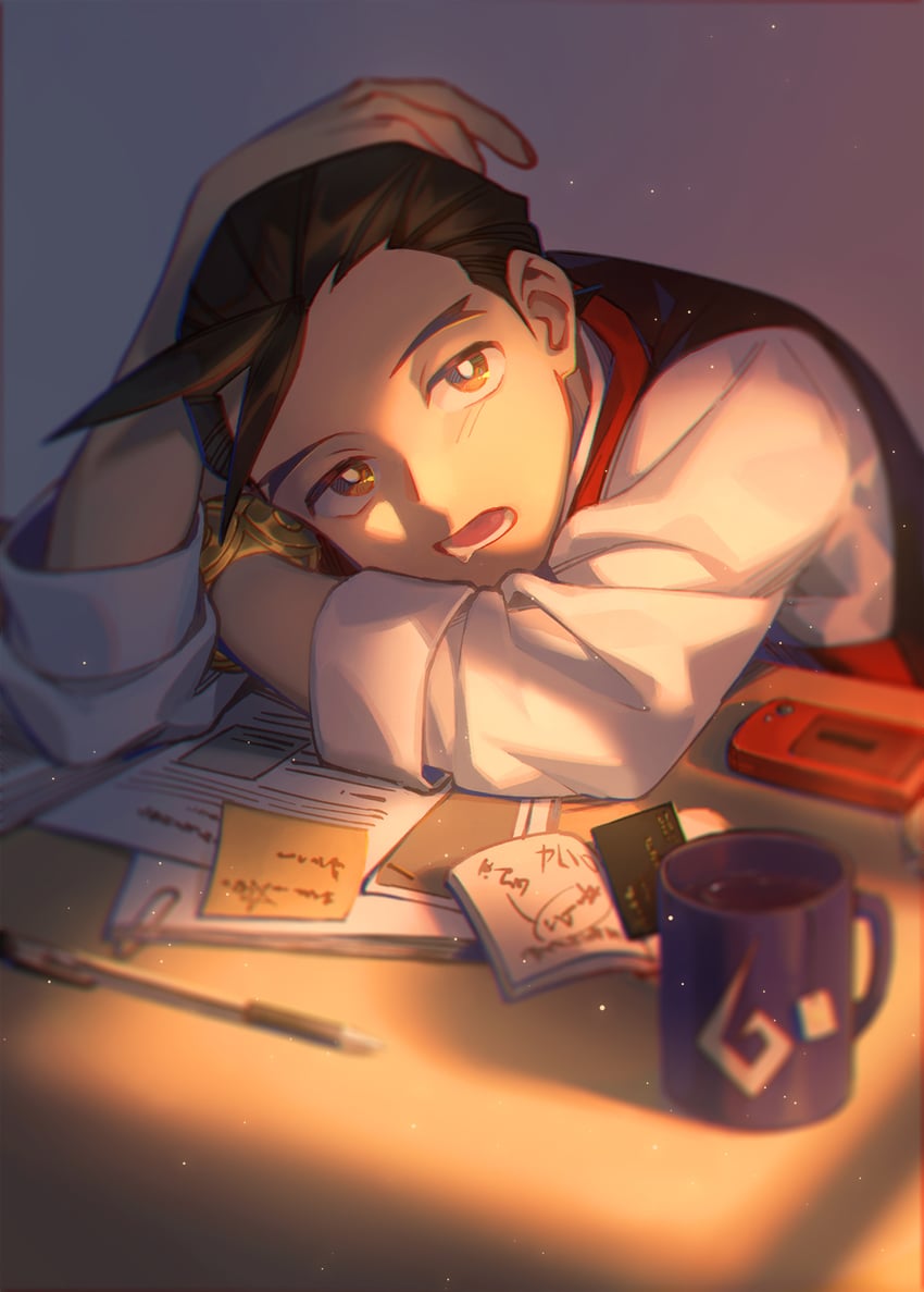 apollo justice (ace attorney) drawn by hi-fi_(fijazzy)