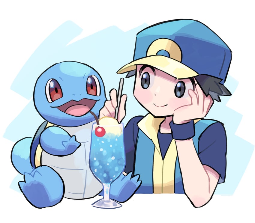 red and squirtle (pokemon and 1 more) drawn by pumpkinpan
