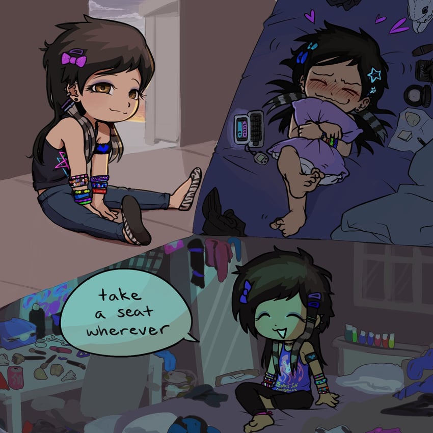 adriana ortega (original and 3 more) drawn by homunculus100