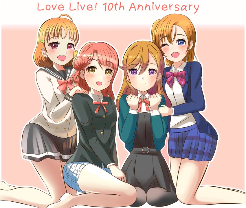 kosaka honoka, takami chika, uehara ayumu, and shibuya kanon (love live! and 5 more) drawn by mayocha_(mayoke_chaya)