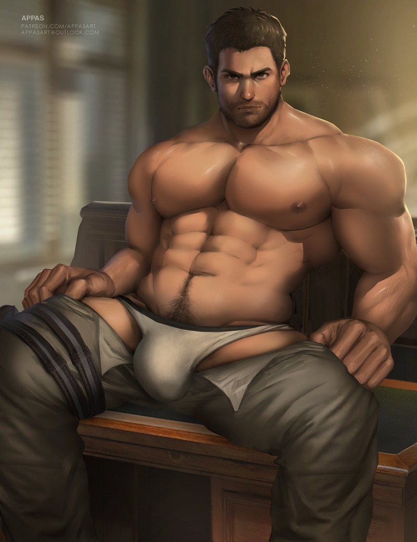 chris redfield (resident evil and 1 more) drawn by appas Betabooru.