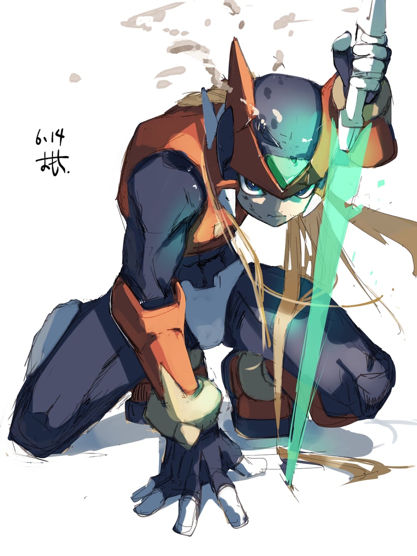 zero and zero(z) (mega man and 1 more) drawn by omochi_(mochi_skymega)