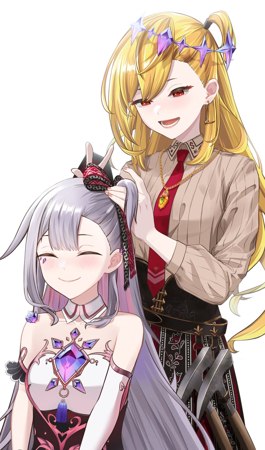 koseki bijou and kaela kovalskia (hololive and 2 more) drawn by kiwinian