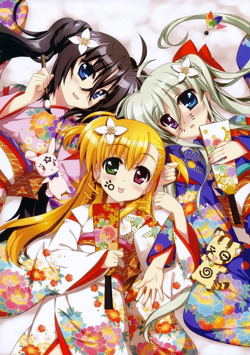 vivio, einhard stratos, sacred heart, asteion, and sieglinde eremiah (lyrical nanoha and 1 more) drawn by fujima_takuya