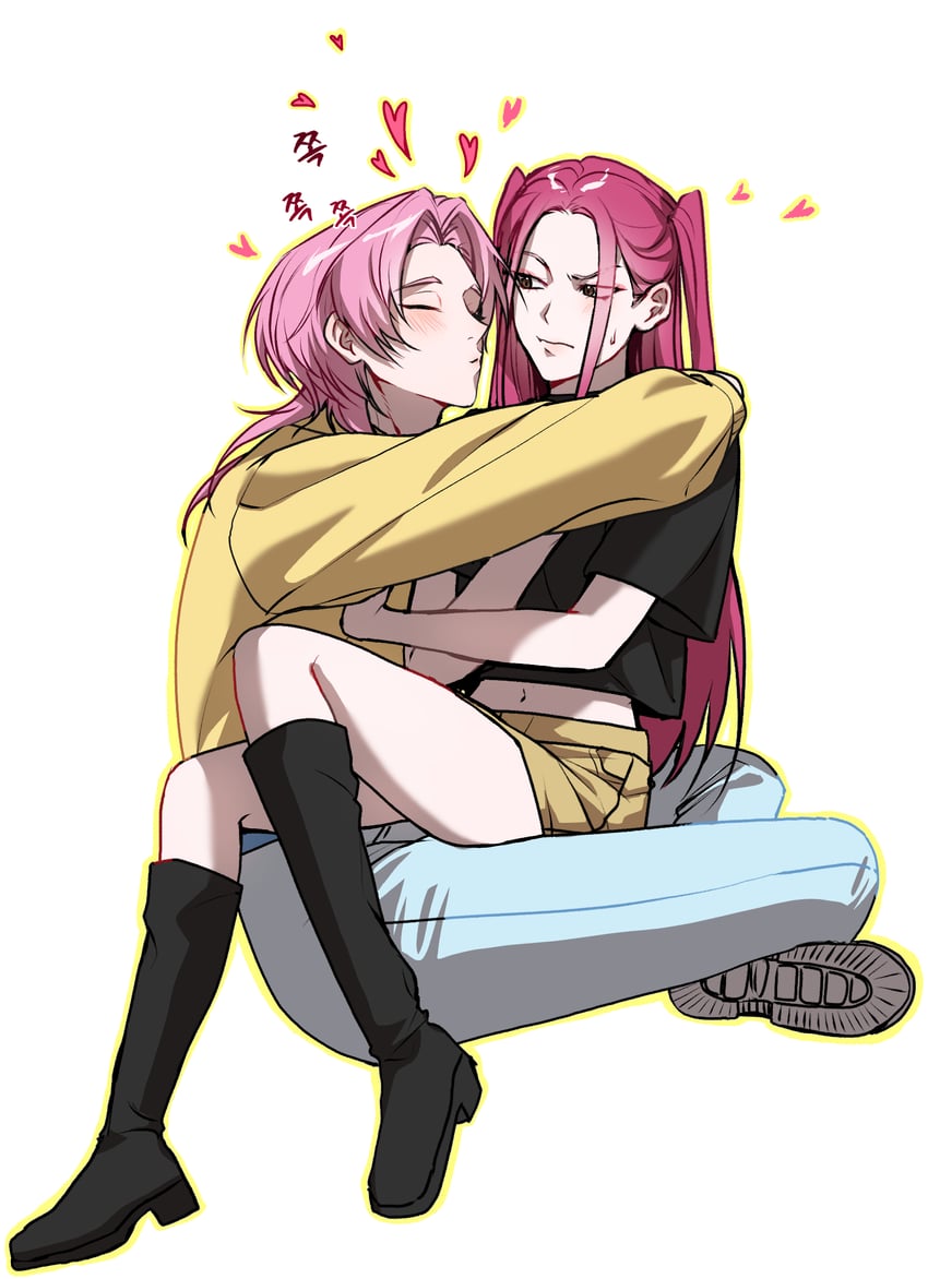 mira and romance (kpop demon hunters) drawn by 1day_dagdak