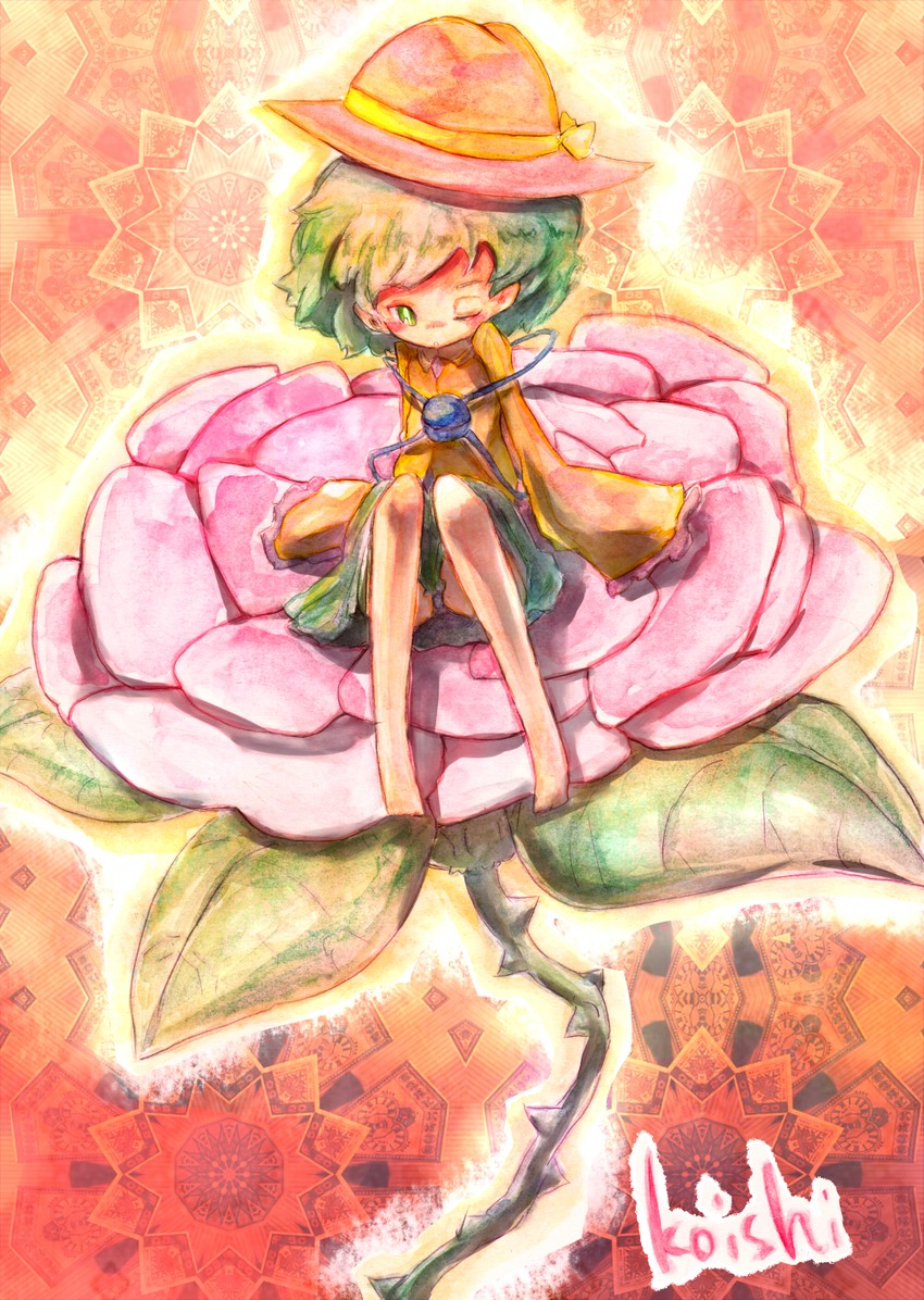 komeiji koishi and thumbelina (touhou and 1 more) drawn by yashijin
