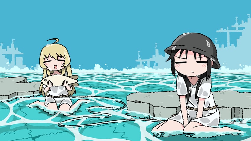 chito and yuuri (shoujo shuumatsu ryokou) drawn by emesan_desu