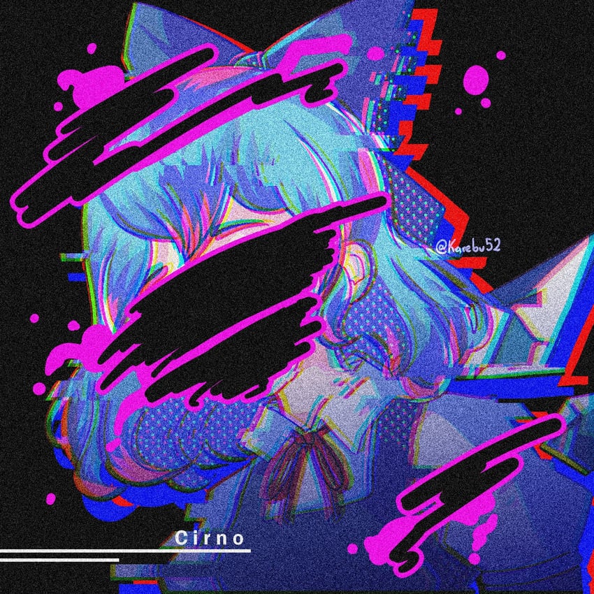 cirno (touhou) drawn by karebu52